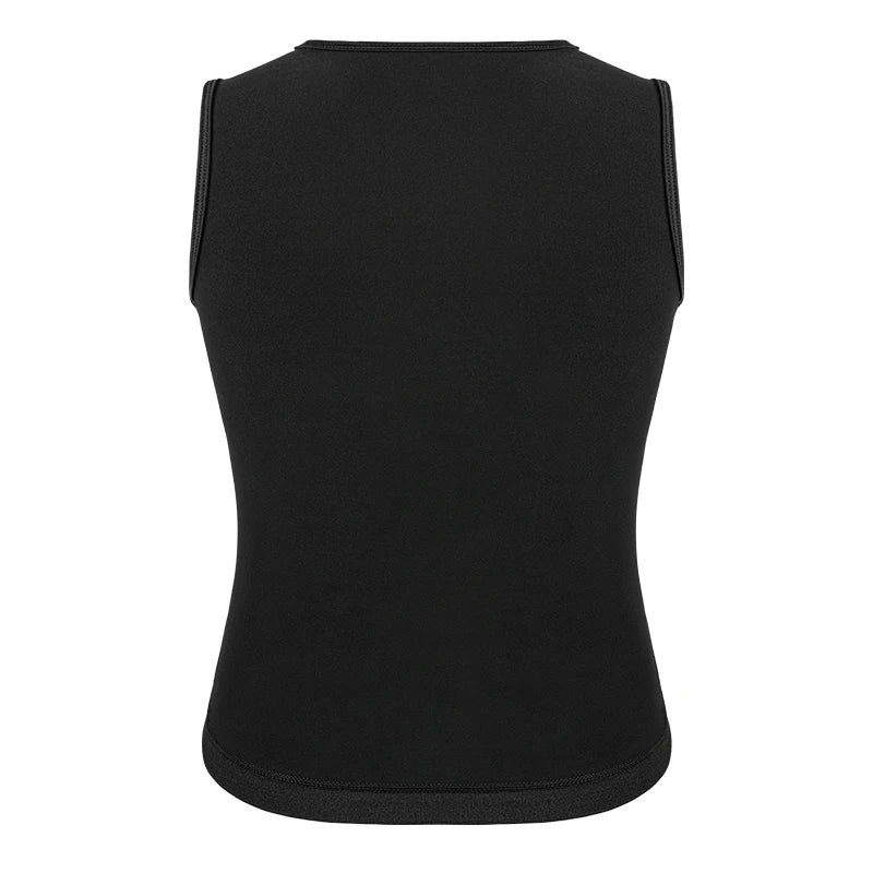 Men Body Shaper Sauna Sweat Vest Workout Tank Top Abdomen Reducer Waist Trainer Belly Slimming Shapewear with Zipper Weight Loss