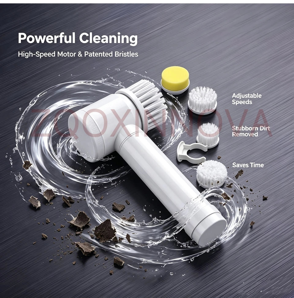 Household Cordless Spin Scrubber Kitchen Gadgets Hair Brushes Bathroom Broom Toilet Mops Electric Multipurpose Cleaning Brush