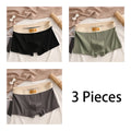 3Pcs High-Quality Cotton Men's Boxer Briefs Soft Healthy Casual Fashionable Sport Boxers Trendy Men's Shorts Underwear