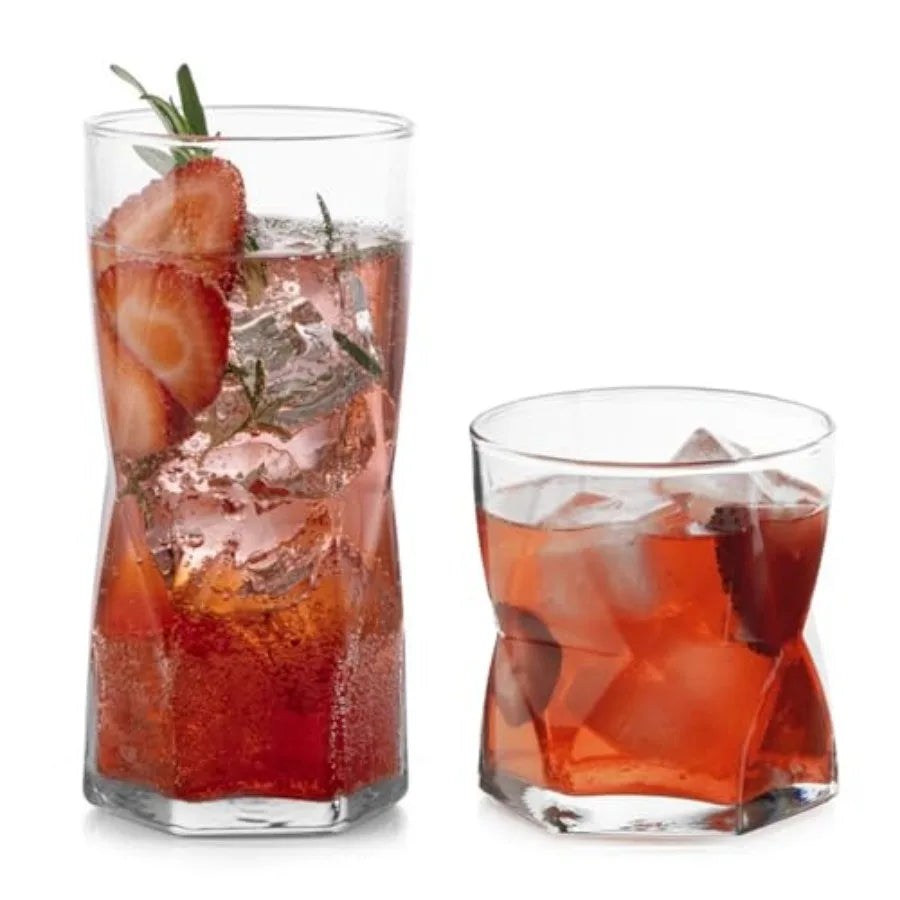 Classic Rocks Glasses and Tumblers Set Dishwasher Safe Drinkware