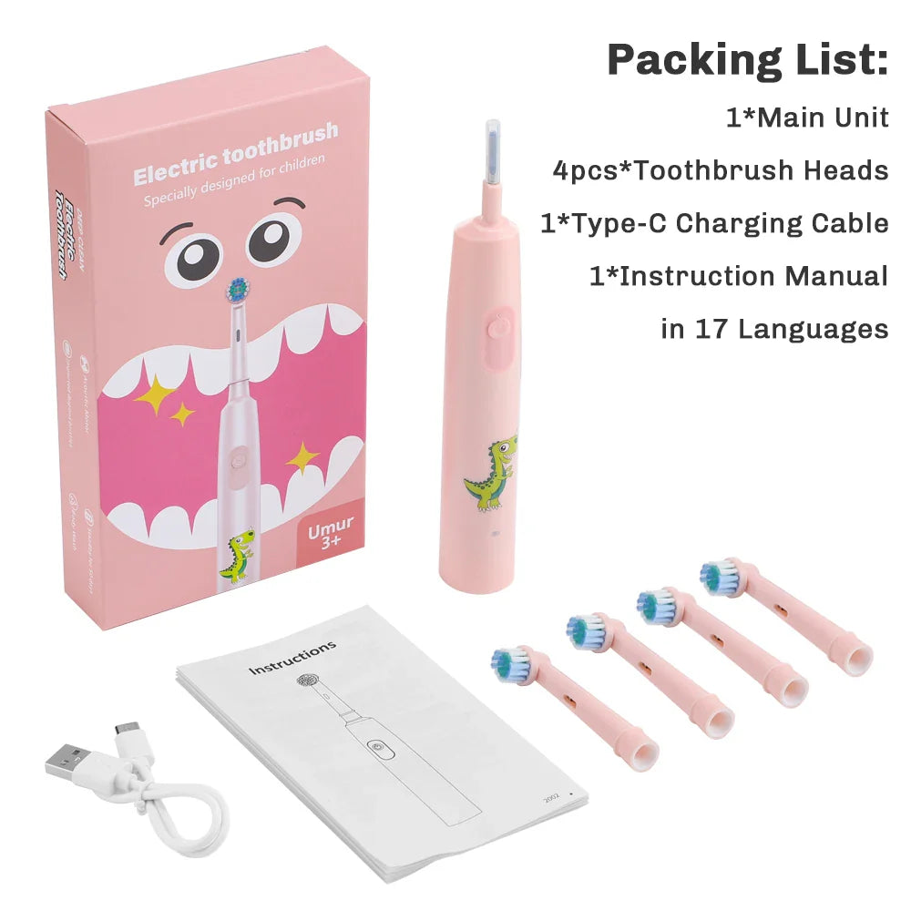 AFDEAL Rotating Electric Toothbrush With 4 Heads And 5 Modes