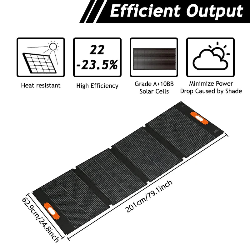 CHUBAN 200W Foldable Solar Panel IP68 Charger For RV Camping