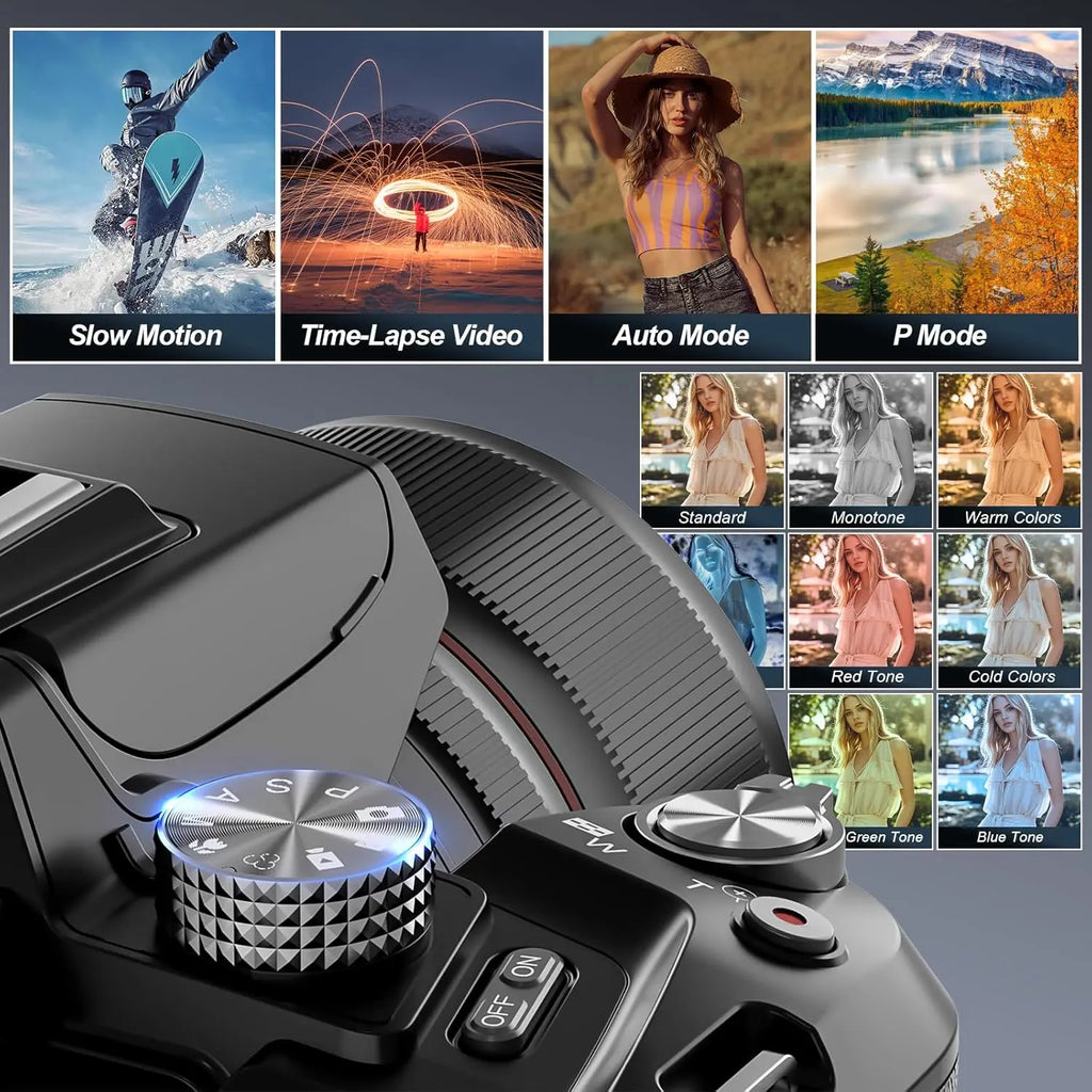 NBD 64MP 16X Optical Zoom WiFi Vlogging Digital Camera