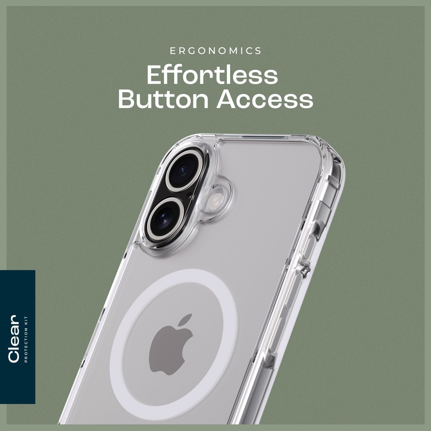iPhone 16 Clear Case & Screen Protector Kit - Rugged Protection, MagSafe | Classic Series