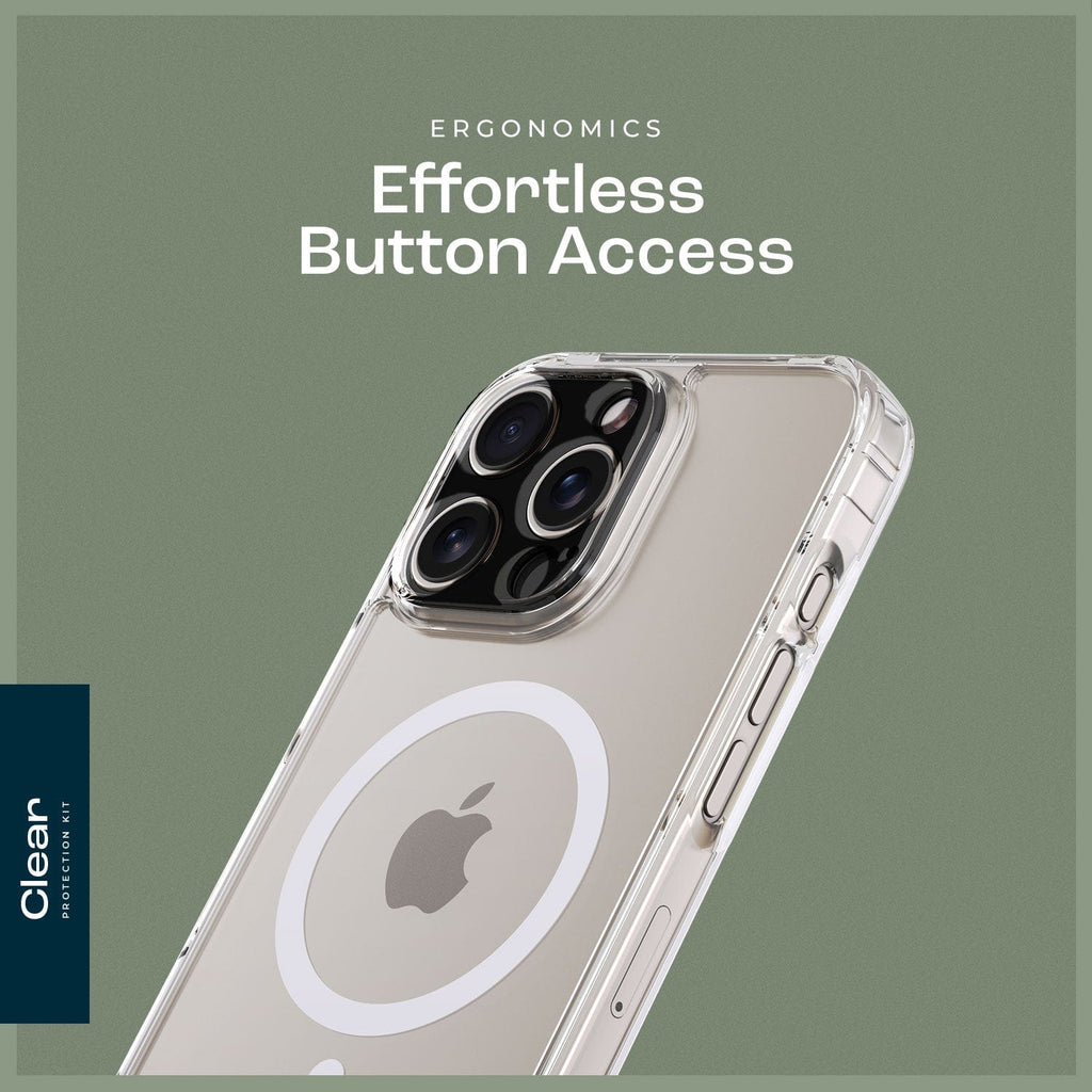 iPhone 16 Pro Max Clear Case & Screen Protector Kit - Rugged Protection, MagSafe | Classic Series