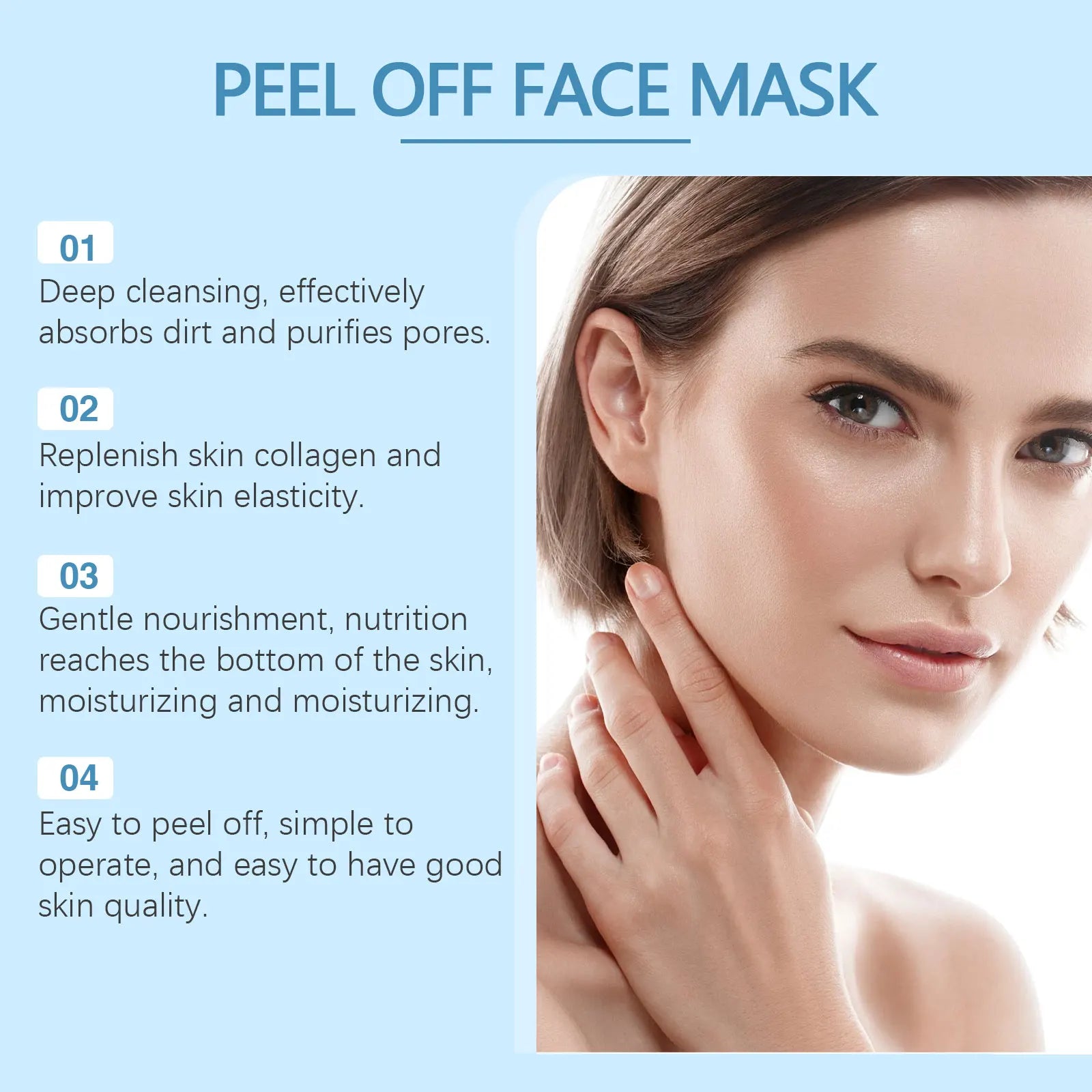 Bamboo Charcoal Blackhead Remover Mask Purifying Shrink Pore Deep Cleansing Oil Control Exfoliator Peel Mud Mask Skin Care