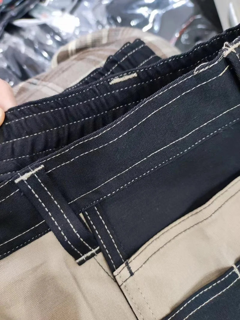 Work Trousers With Knee Pads For Men Cargo Pants Men Workwear Multi-pocket Outdoor Hiking Joggers Pants Functional Pockets Pants