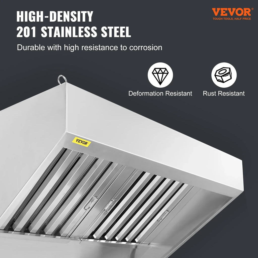 VEVOR Stainless Steel Commercial Exhaust Hood Under Cabinet