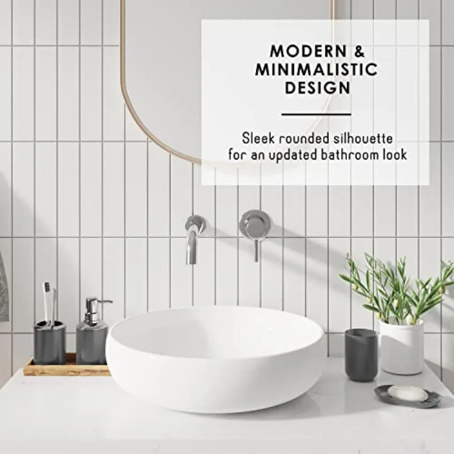 Bamboo Bathroom Accessory Set With Shower Curtain And Liner