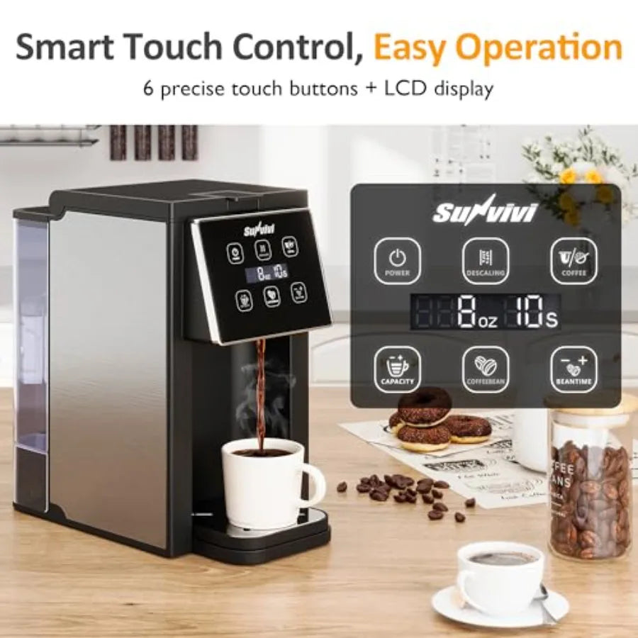 Coffee Maker With Grinder For Home Office Use 3In1