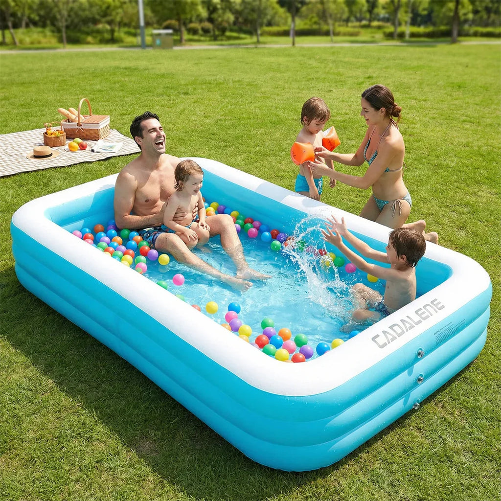 CADALENE Inflatable Family Pool for Kids and Adults Outdoor