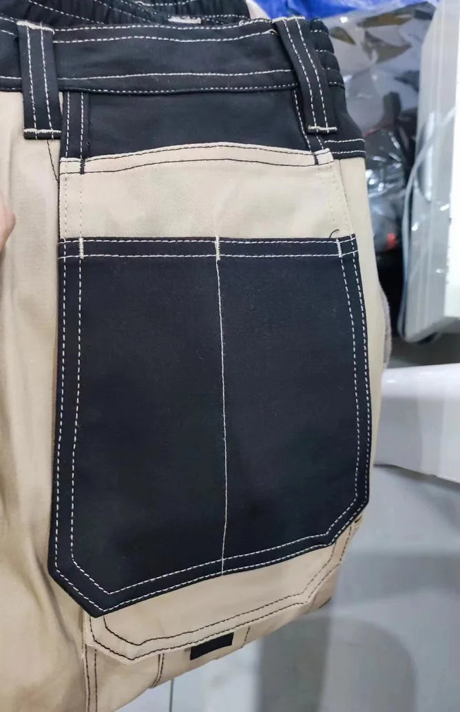 Work Trousers With Knee Pads For Men Cargo Pants Men Workwear Multi-pocket Outdoor Hiking Joggers Pants Functional Pockets Pants