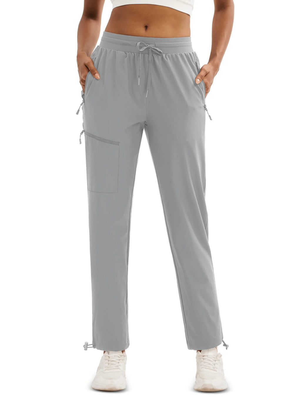 TACVASEN UPF50+ Quick Dry Cargo Pants Womens Outdoor Hiking 4 Pockets Sweatpants Breathable Waterproof UV Protection Trousers