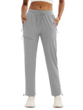TACVASEN UPF50+ Quick Dry Cargo Pants Womens Outdoor Hiking 4 Pockets Sweatpants Breathable Waterproof UV Protection Trousers