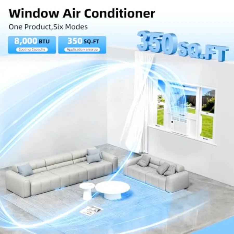 Window Air Conditioner 8000 BTU With Remote Energy Saving Mode