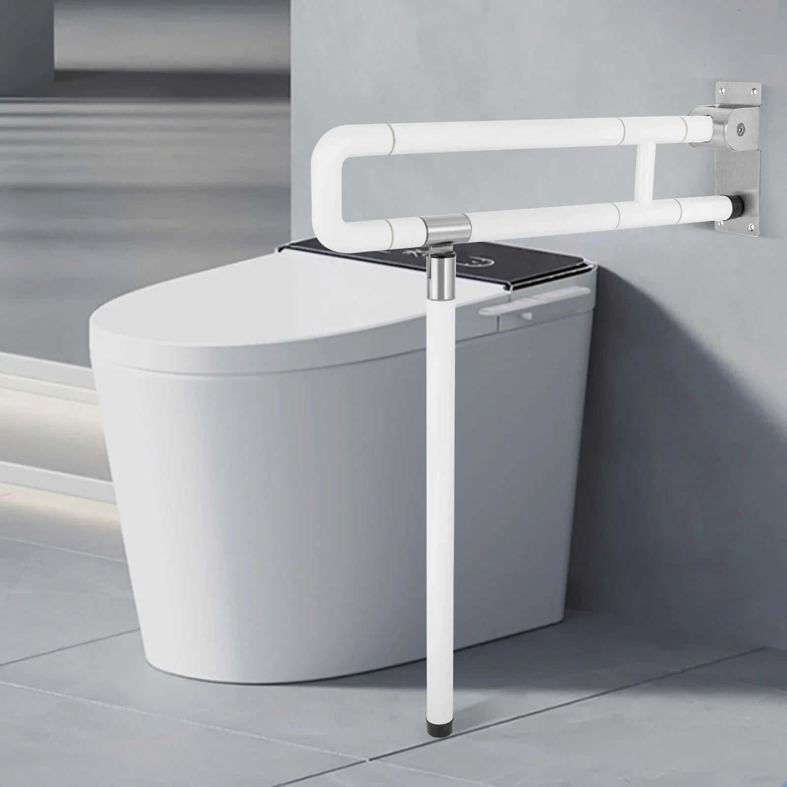 Foldable Toilet Grab Bar Non Slip Handrail For Bathroom Safety