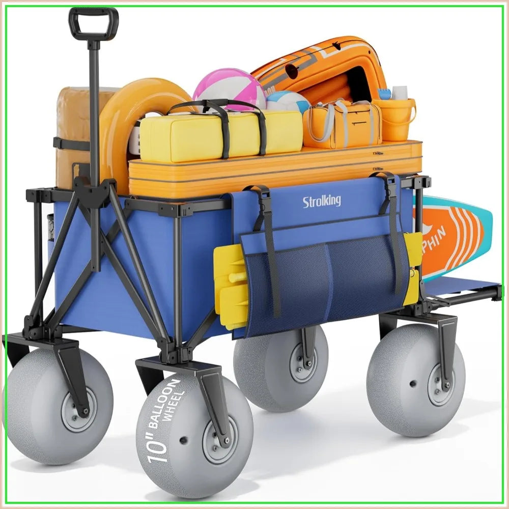 Beach Wagon 440 Lbs Heavy Duty With Inflatable Wheels