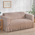 NONECN Seersucker Sofa Cover Stretch Slipcover Anti Dirt Living Room