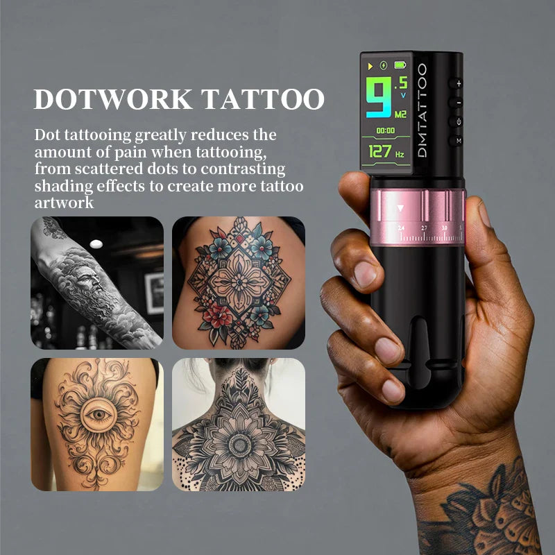 DM Venom Wireless Adjustable Stroke Tattoo Machine With 2300mAh Battery