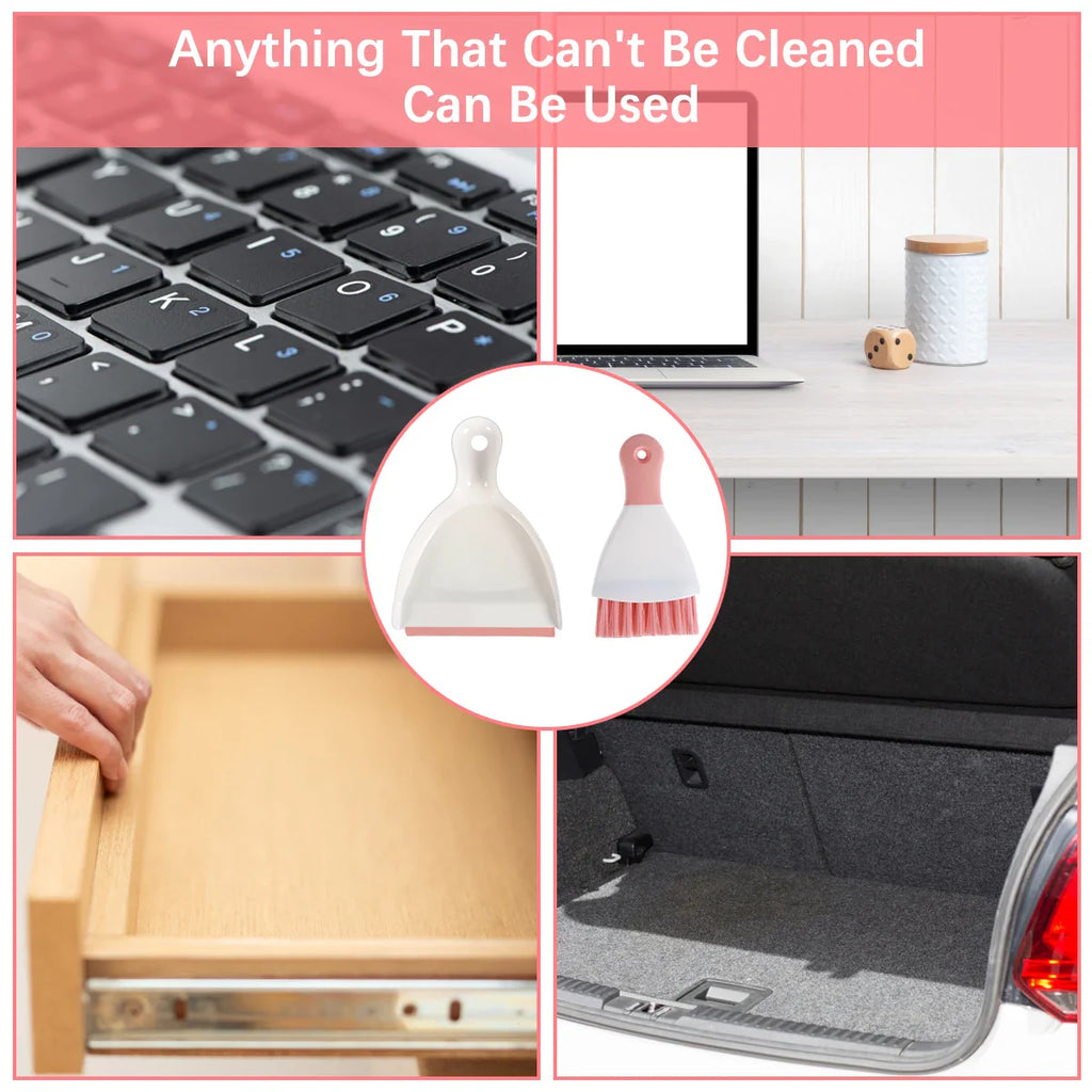 Mini Dustpan And Brush Set Desktop Cleaning Kit For Office Desk