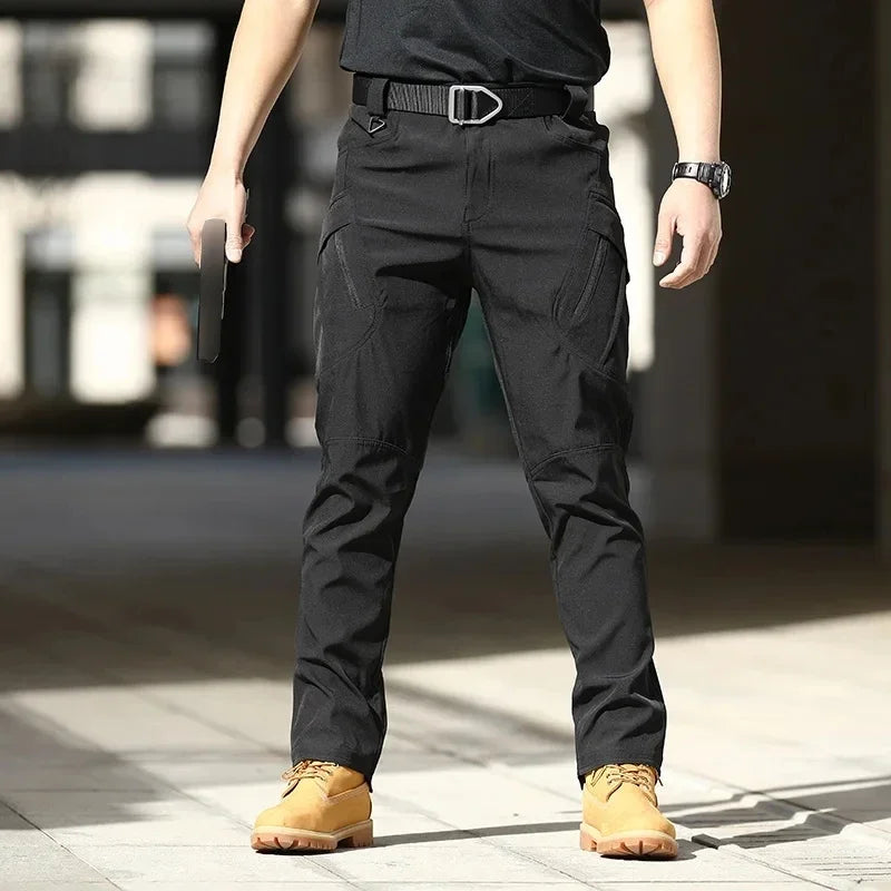 Mens Waterproof Cargo Pants Elastic Multiple Pocket Military Male Trousers Outdoor Joggers Pant Plus Size Tactical Pants Men