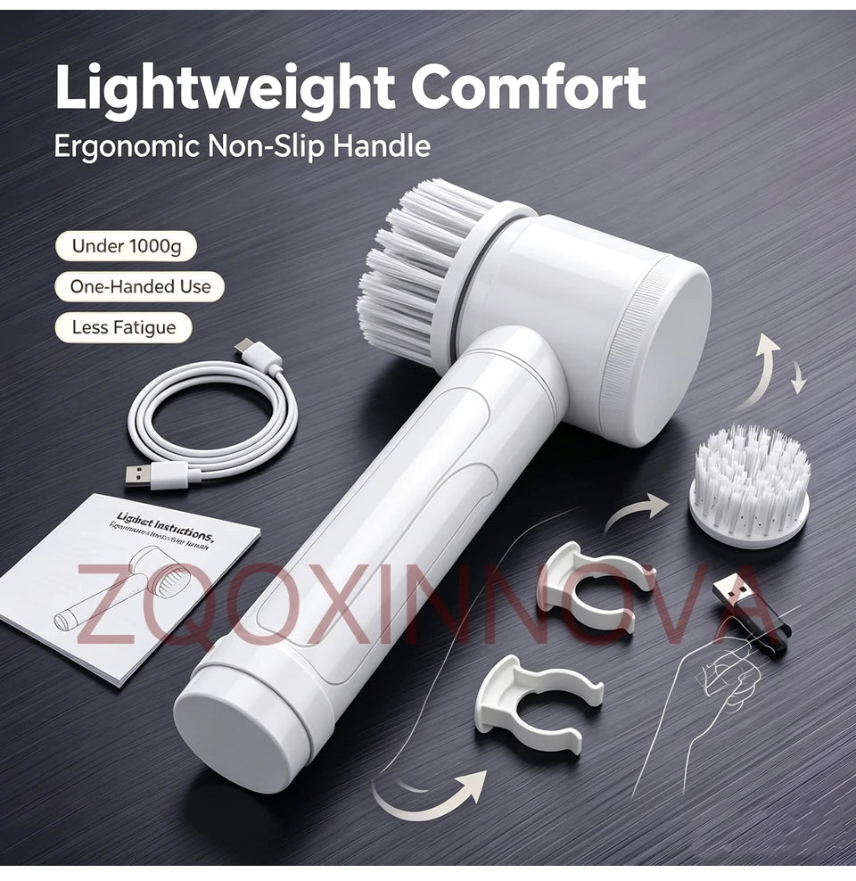 Household Cordless Spin Scrubber Kitchen Gadgets Hair Brushes Bathroom Broom Toilet Mops Electric Multipurpose Cleaning Brush