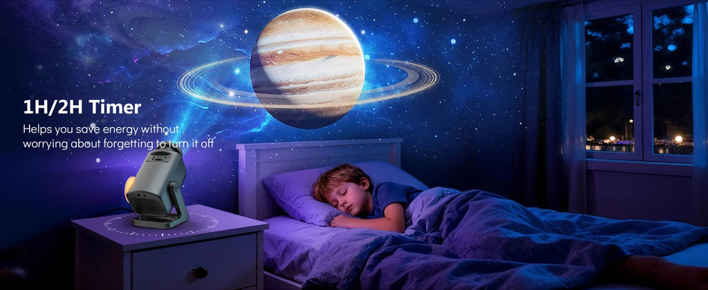 3D Galaxy Projector, 4-in-1 Bluetooth Speaker & Timer, 60 Scenes, Starry Night Light for Bedroom Party Decor, Gifts Kids Adults