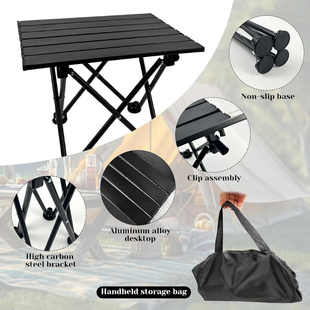 XIUWO Folding Camping Table With 2 Chairs