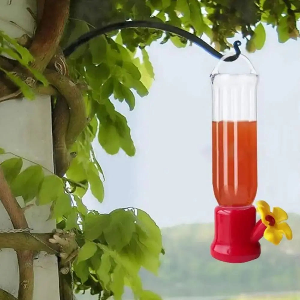 Portable Hummingbird Feeder Bottle With Hanging Wires Leakproof Plastic