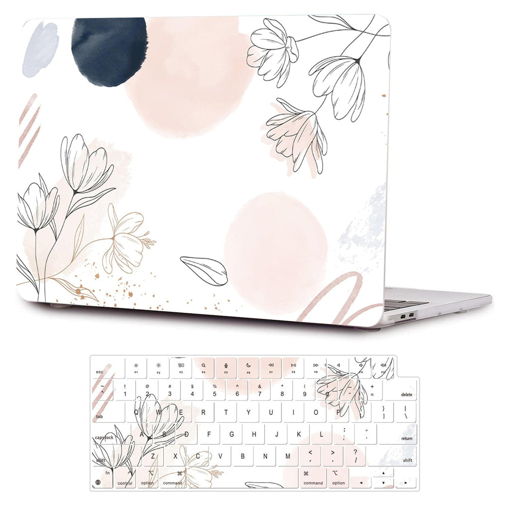 MacBook Air 13.6-inch (M2-M5) Case - Watercolor Floral Design