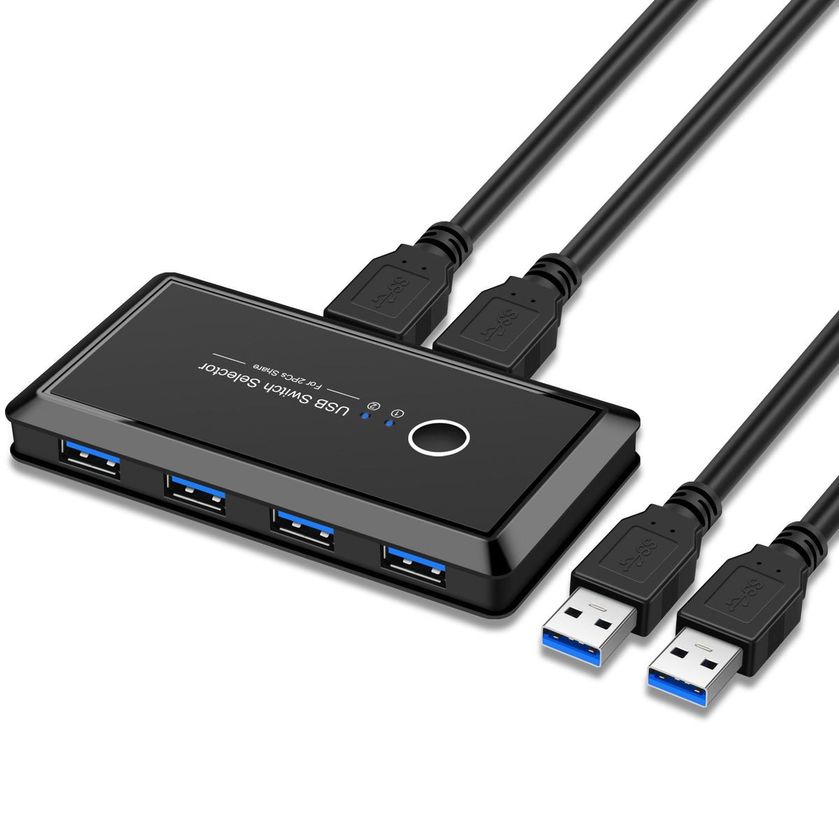 Printer sharer USB 2.0 two in four out splitter shared by two computers with a 4-port switch