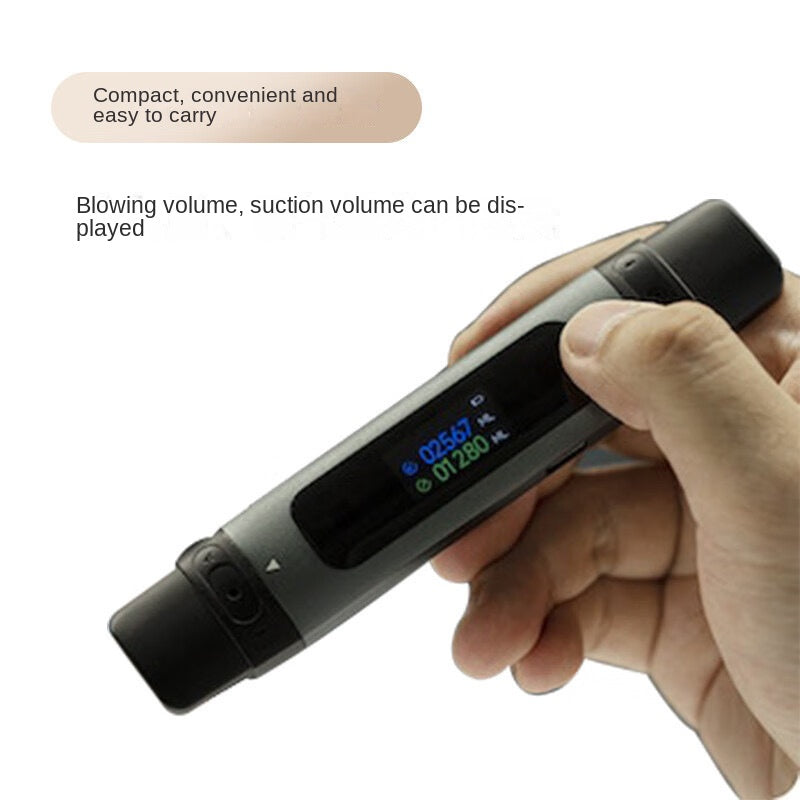 Abdominal breathing trainer lung capacity data detector