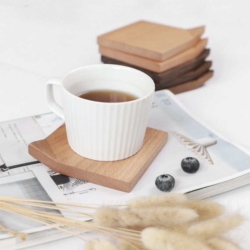 Black Walnut Corner Coaster Solid Wood Heat-Insulating Tea Set Cushion Creative Cup Holder Pot Bearing Accessories