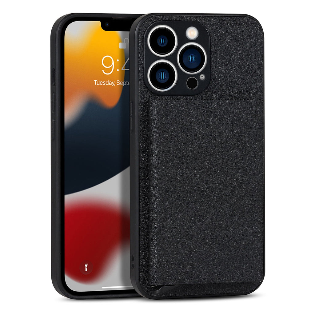 Suitable for iPhone 14 PROMAX plug-in phone case  Apple 11 aluminum alloy wallet phone case IP13 protective case