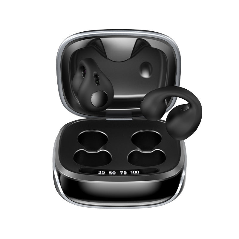 JX80 bone conduction clip on Bluetooth earphones with spray code noise reduction, high battery life, and no delay