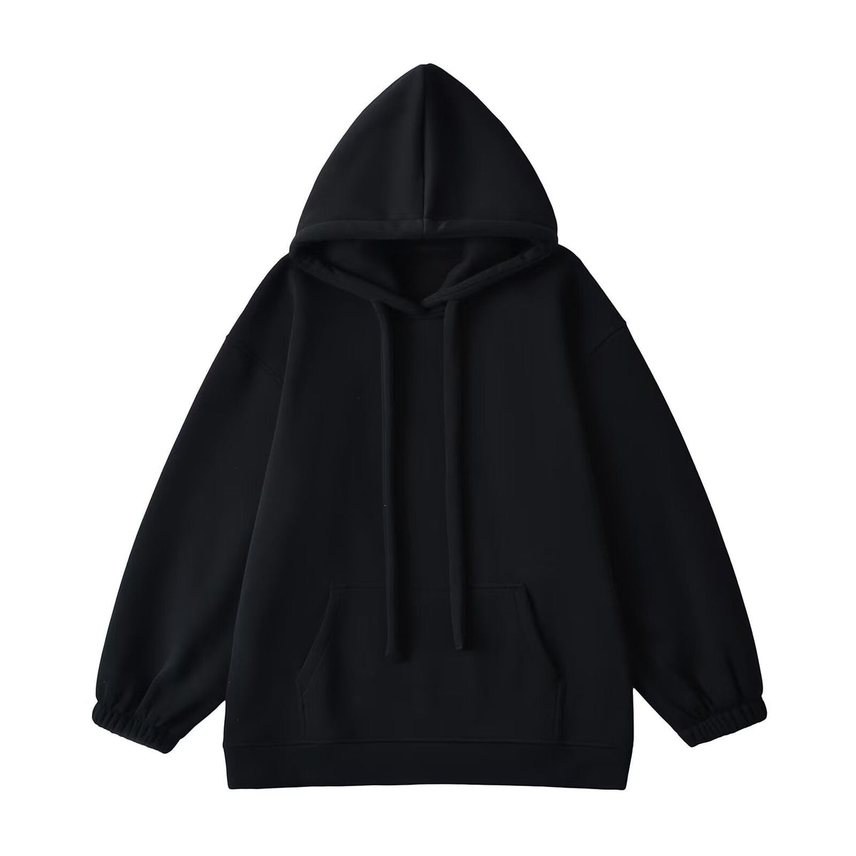 Loose drawstring hooded sweatshirt