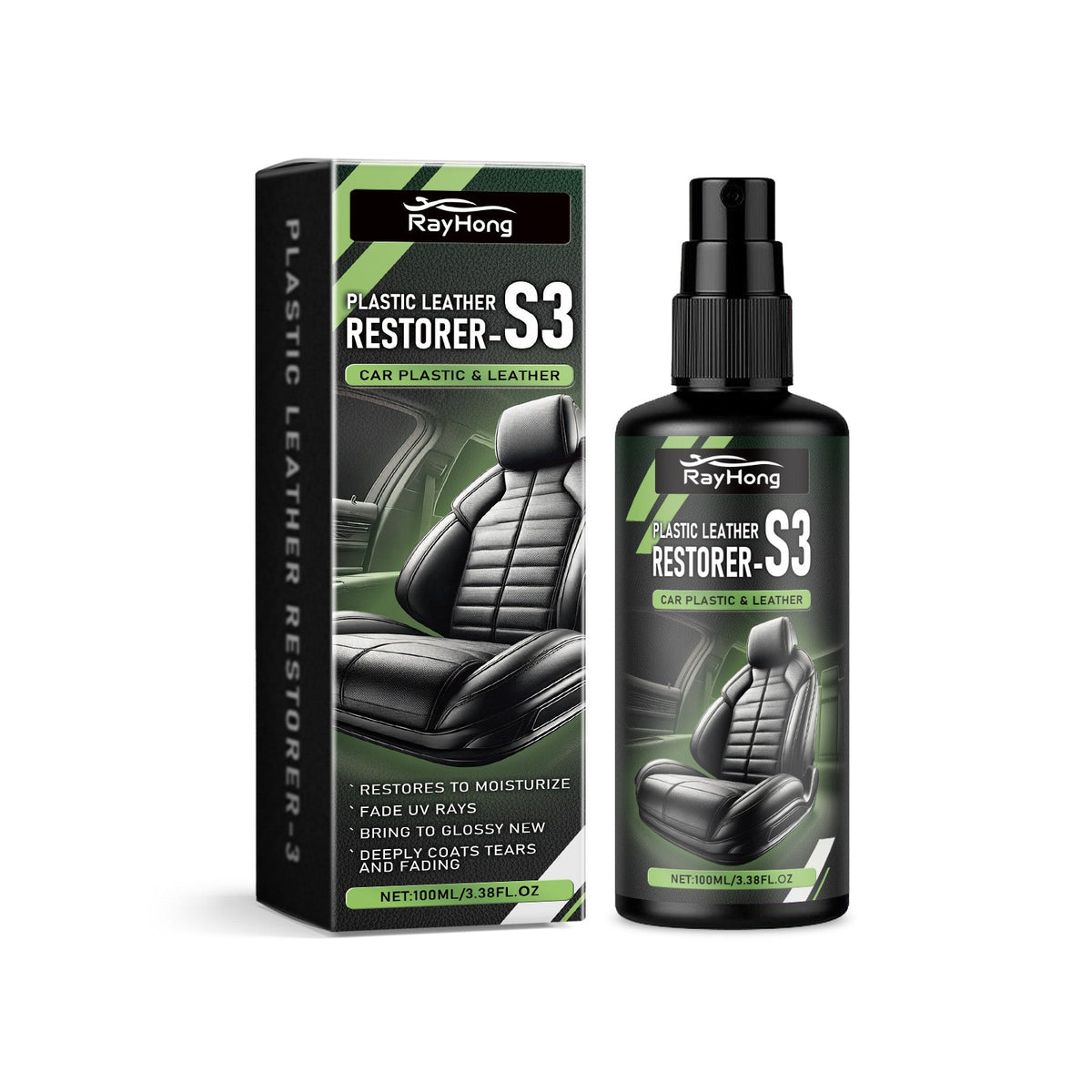 Car Leather Reconditioning Spray, Clean And Decontaminate Bright Car Interior Repair Maintenance Care Spray