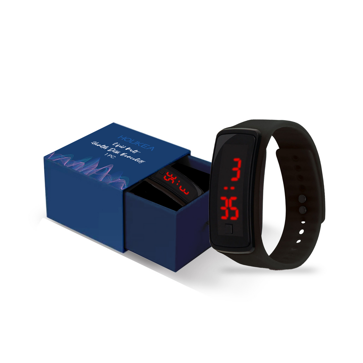 Houkea Fashion Sports Watch All Fashion Outdoor Fitness Sports Daily Time Management Convenient Watch