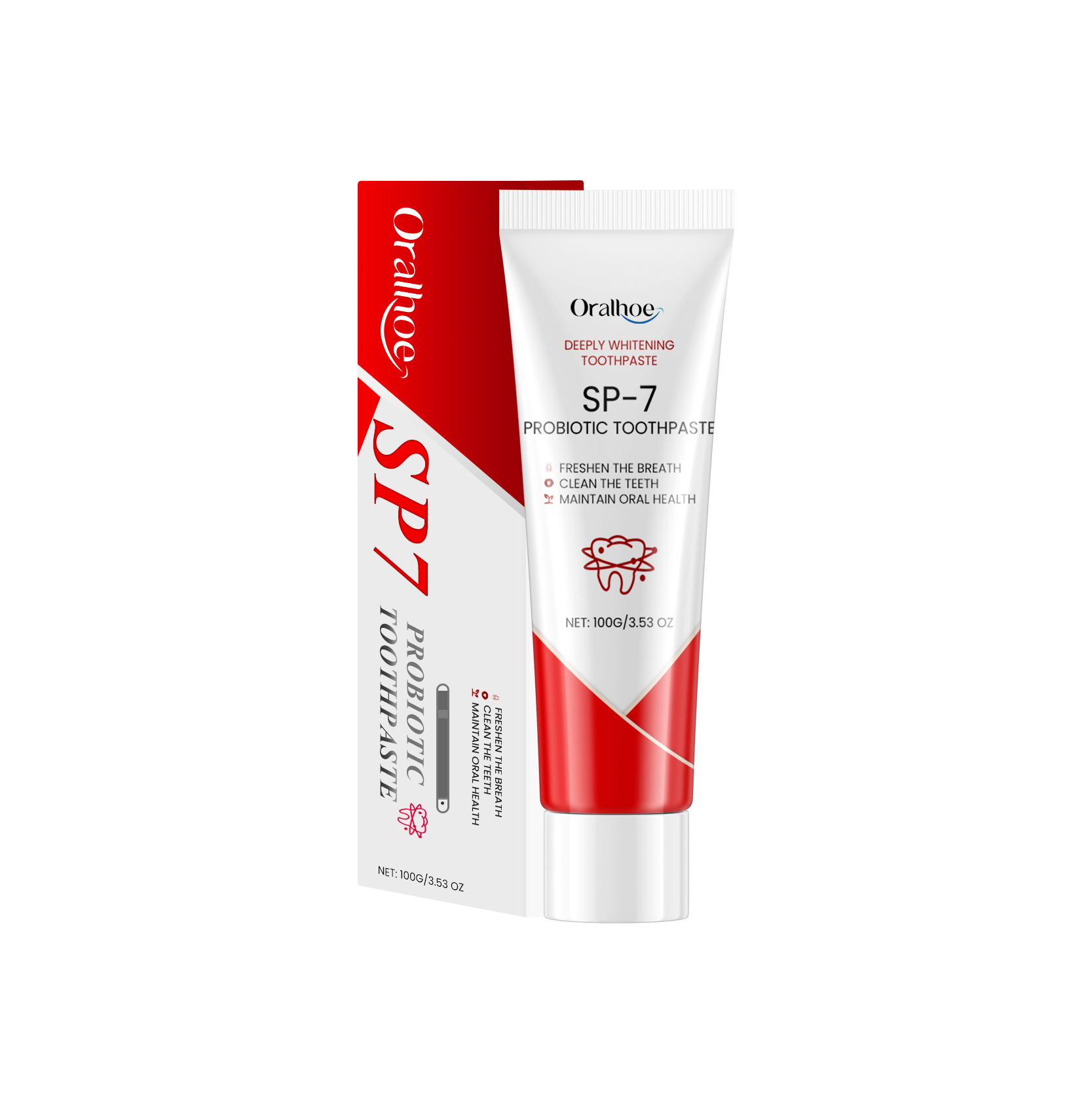 Oralhoe Probiotic Toothpaste Care For Dental Hygiene Gentle Cleaning Care To Remove Surface Stains Lasting Fresh
