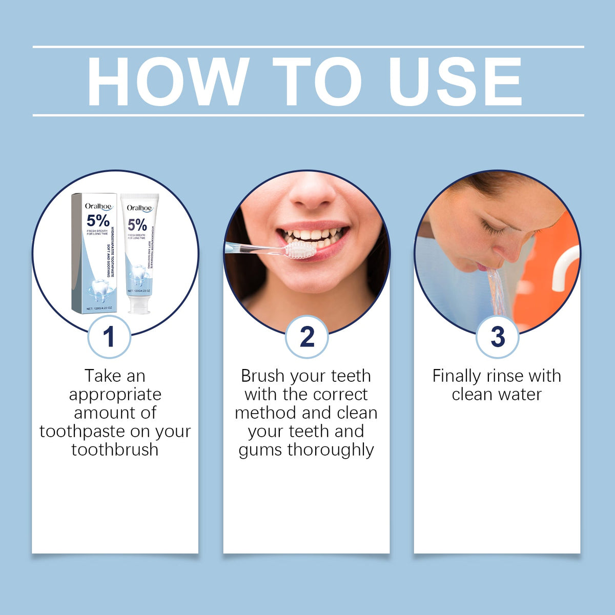 Oralhoe Repair Toothpaste Gently Cleans Teeth Repair Dental Hygiene Care Brightening And Stain Removing Mint Toothpaste