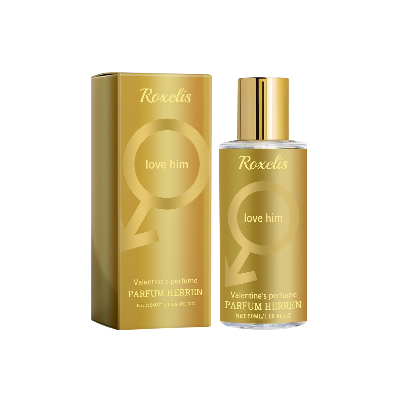 Roxelis Valentine's Day Men's Cologne Fragrance Men's Subtle Fresh Charm Fragrance Lasting Fragrance Dating Couple Fragrance