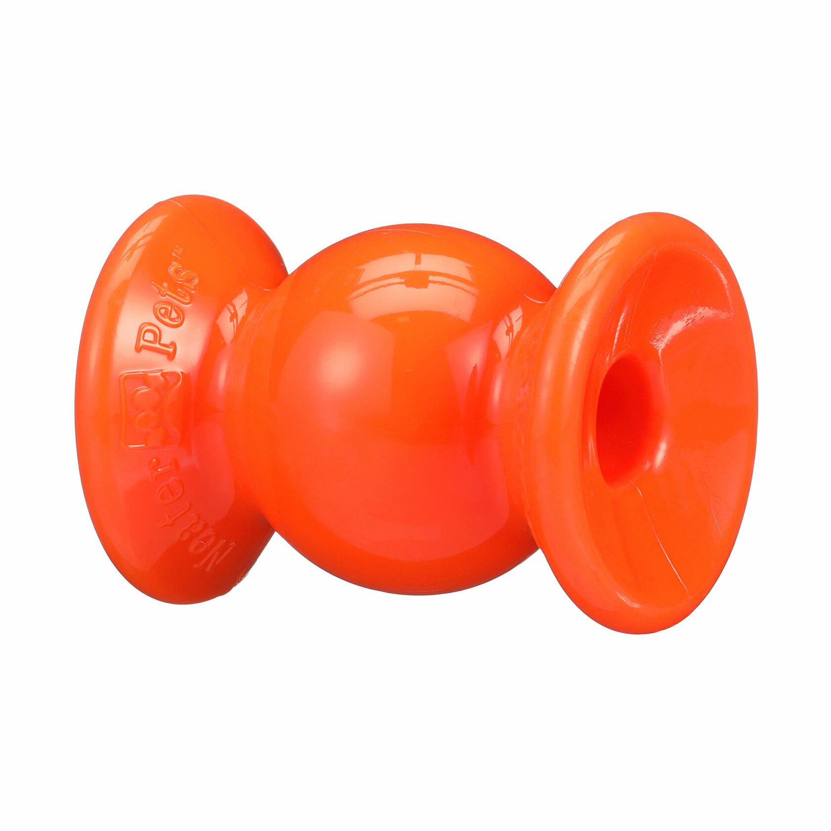 NEATER PET BRANDS Rolly Cannoli Large Classic Orange Mess Proof Treat Toy