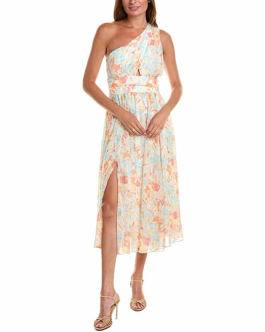 LIKELY Women's Sara Dress Ivory/Grey Multi Size 2 Stylish Elegant