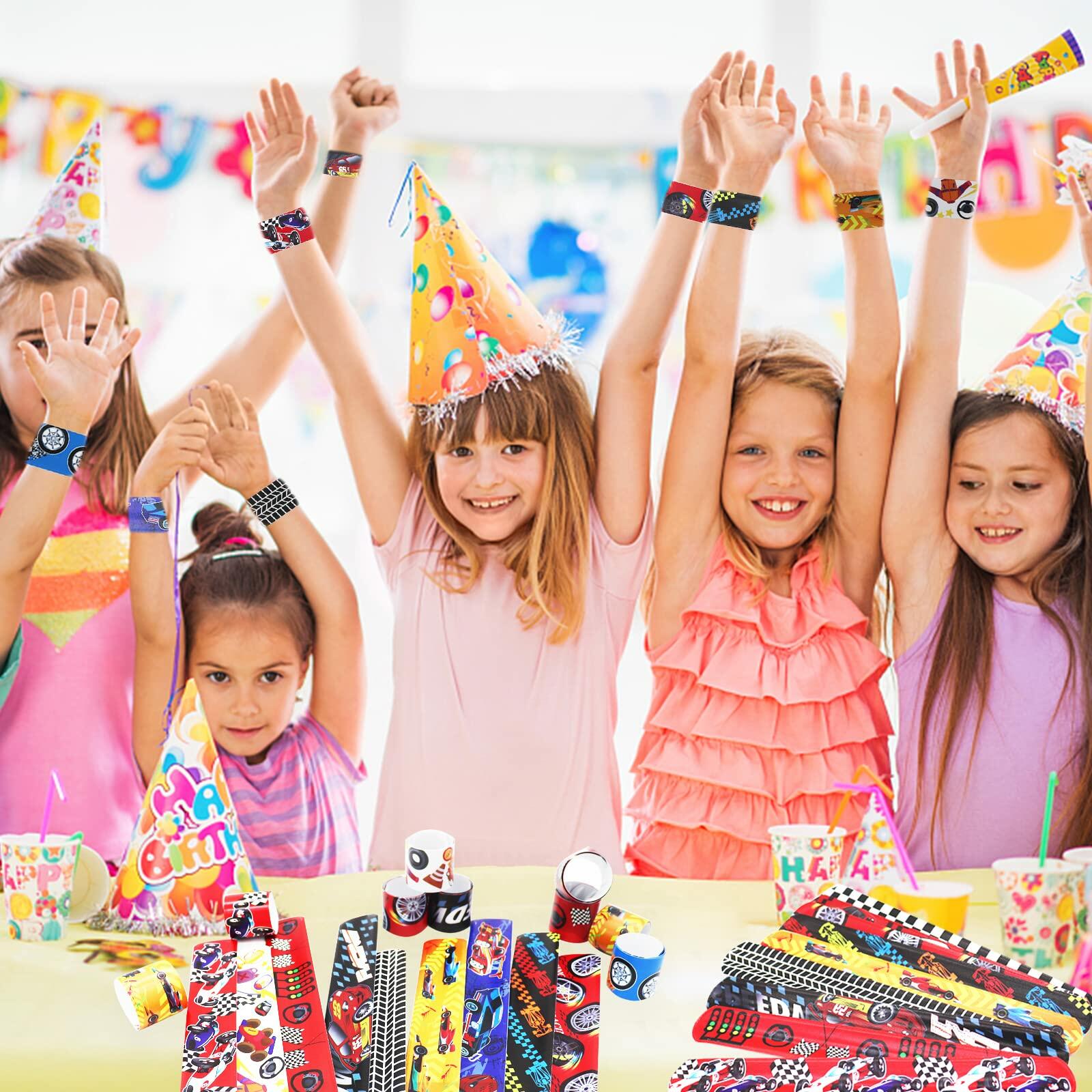 Acehome 48 PCS Kids Slap Bands Wristbands Bulk Vinyl Rolls Car