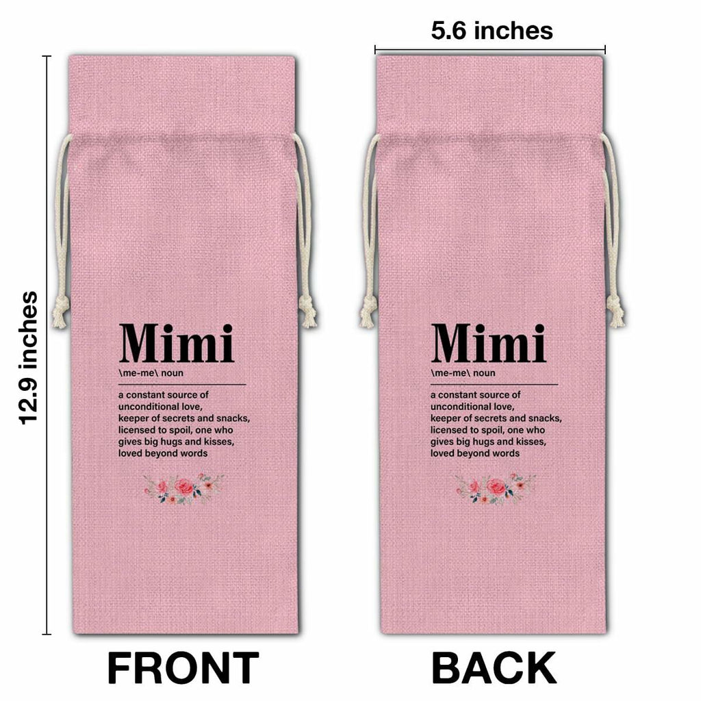 Mimi Wine Gift Bag Grandma Gifts Pink Birthday Mother's Day