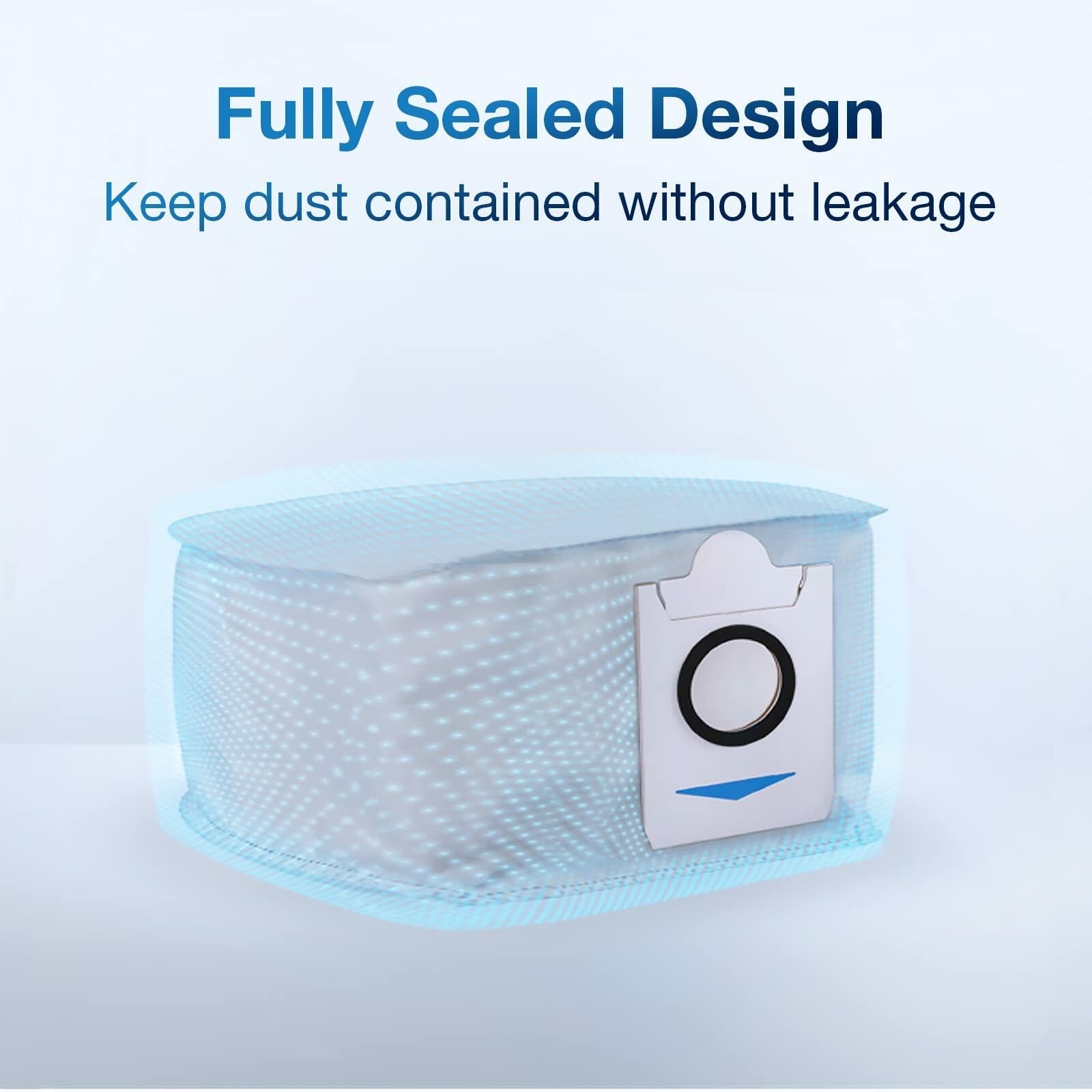 ECOVACS Dustbag 3 Pcs for DEEBOT X2 OMNI X2 COMBO Robot Vacuum White