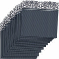 Elegant Lace Navy Paper Cocktail Napkins 5''x5'' Pack of 20 Premium