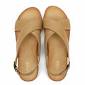 UBFEN Womens Flat Sandals Arch Support Adjustable Slingback Khaki Size 9
