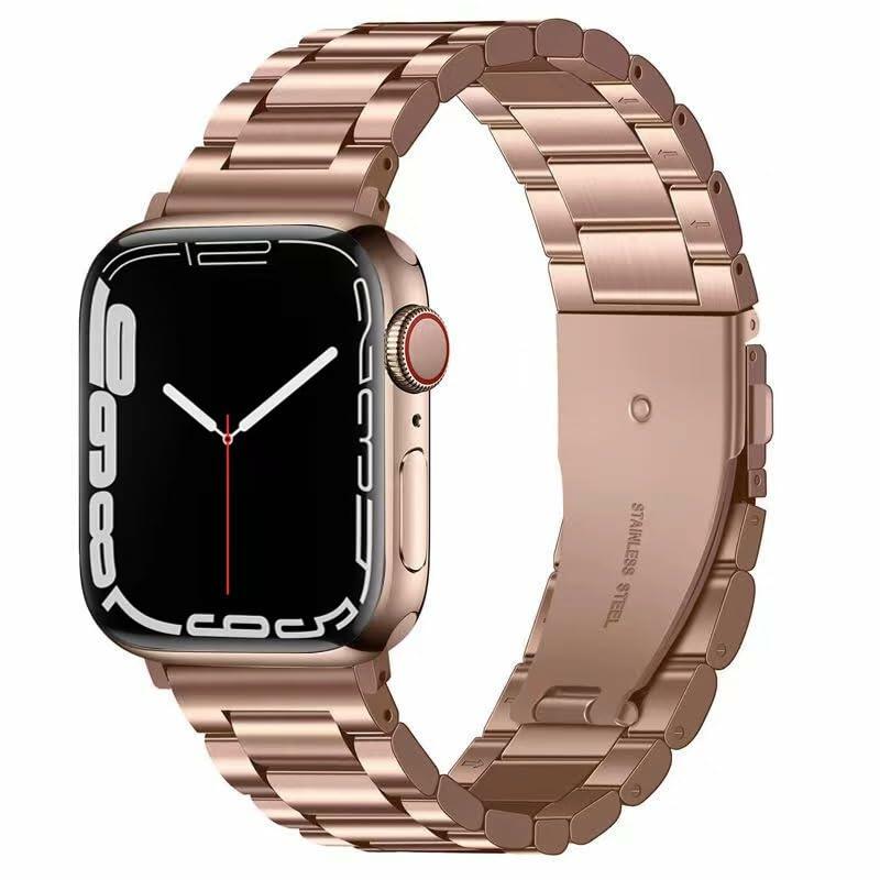 Mugczih Apple Watch Band Stainless Steel Metal Strap Silver Size 42/44/45mm