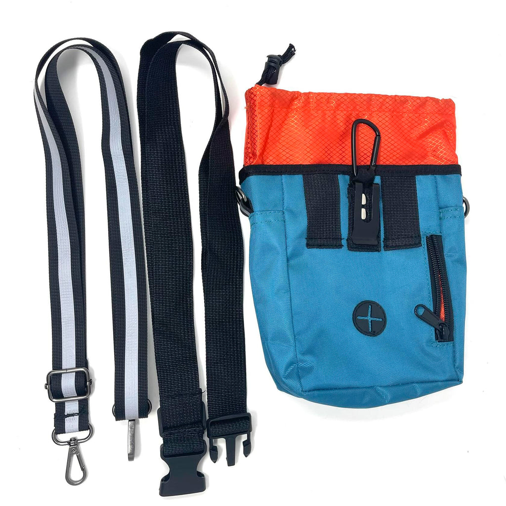 Jalousie Dog Training Pouch with Clicker & Water Bowl 5 Ways to Wear Grey